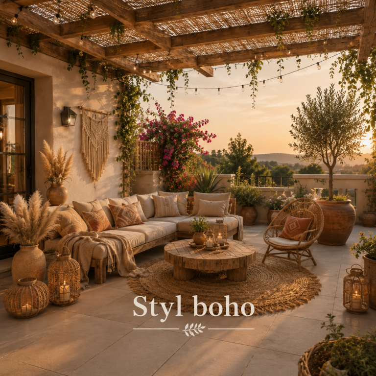 Balkon w stylu boho